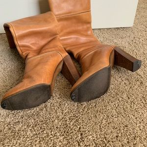 Vintage leather knee high boots